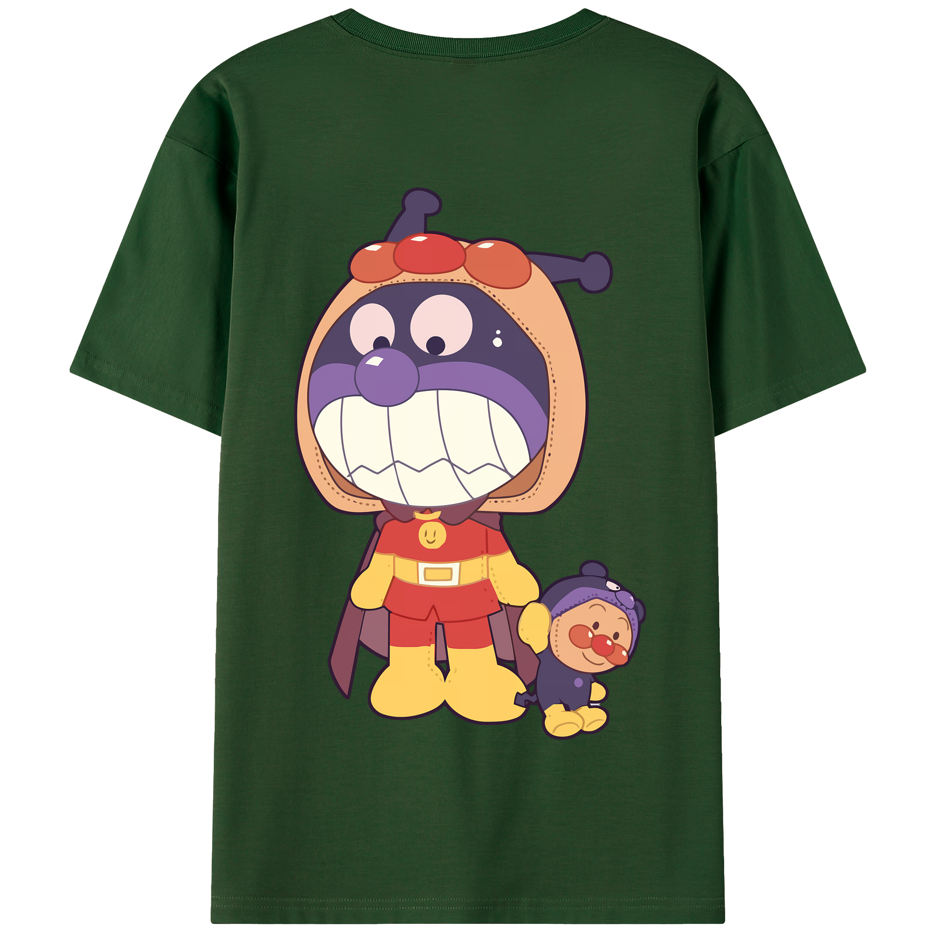 （画像用） アンパンマン Anpanman 綿100％半袖Tシャツ（背面プリント）
